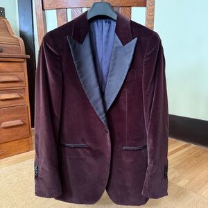 Suitsupply Velvet Blazer in Rich Brown